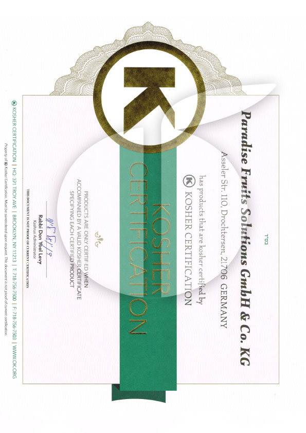 Kosher Certificate